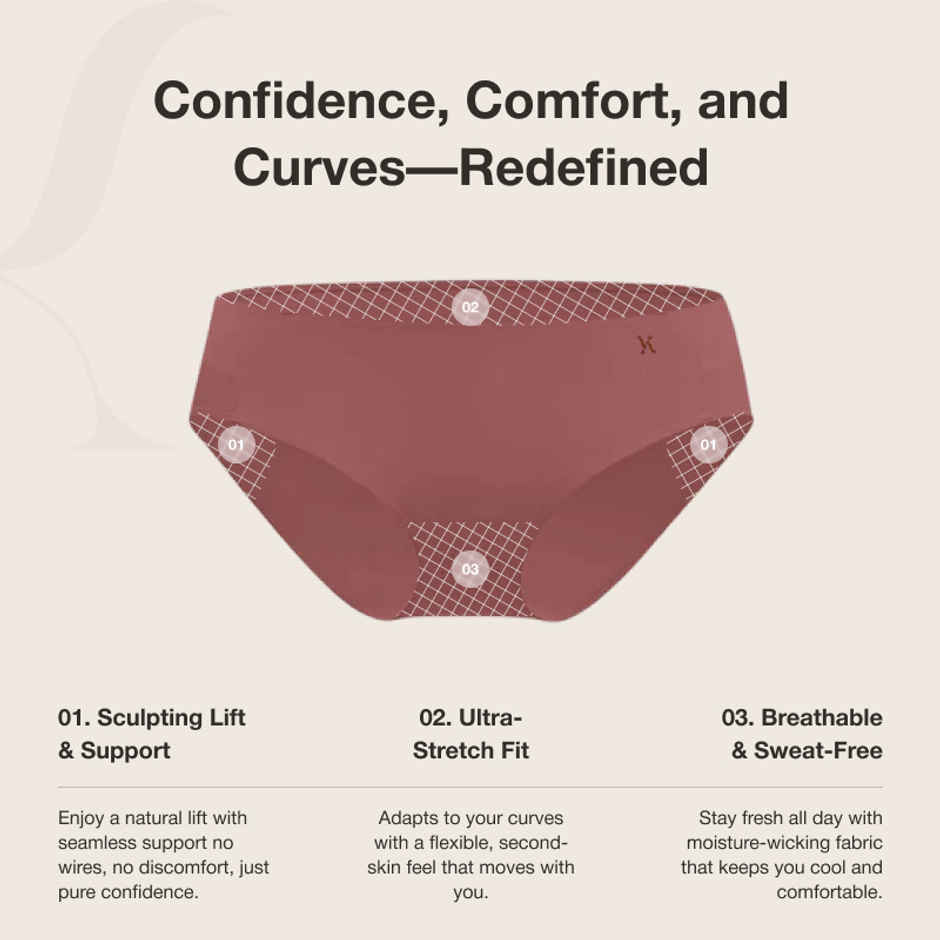 Krvvy Women's All Day Control Shapewear | Seamless, Targeted Compression & Cotton Crotch - 3XL