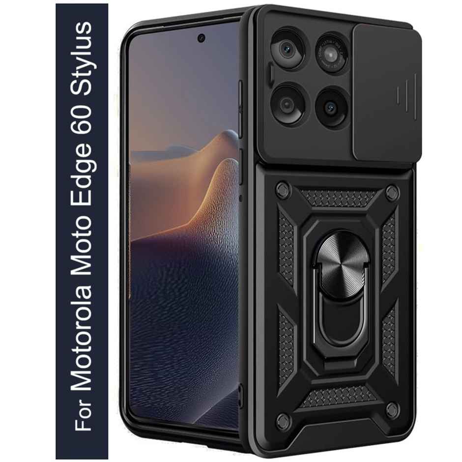 Kwine Case Motorola Moto Edge 60 Stylus Back Cover | Armor Case | Black