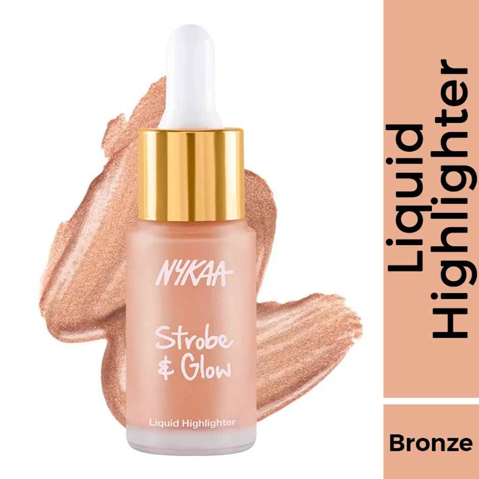 Nykaa Strobe & Glow Liquid Highlighter - Glazed Bronze