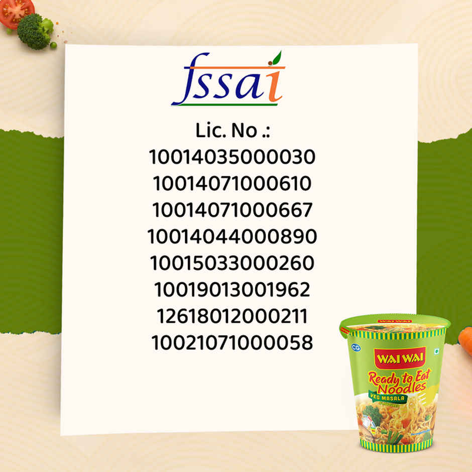 Wai Wai Ready To Eat Cup Noodles Veg