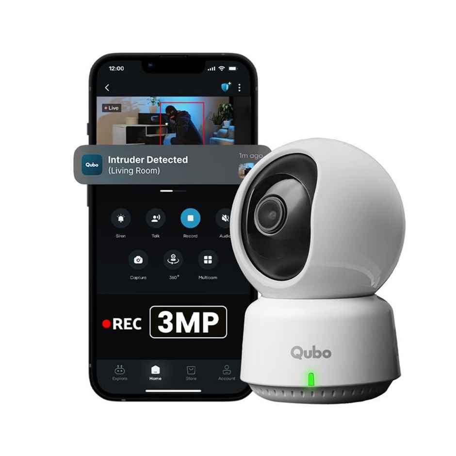 Qubo 3MP Smart Cam 360 Security Camera Pro