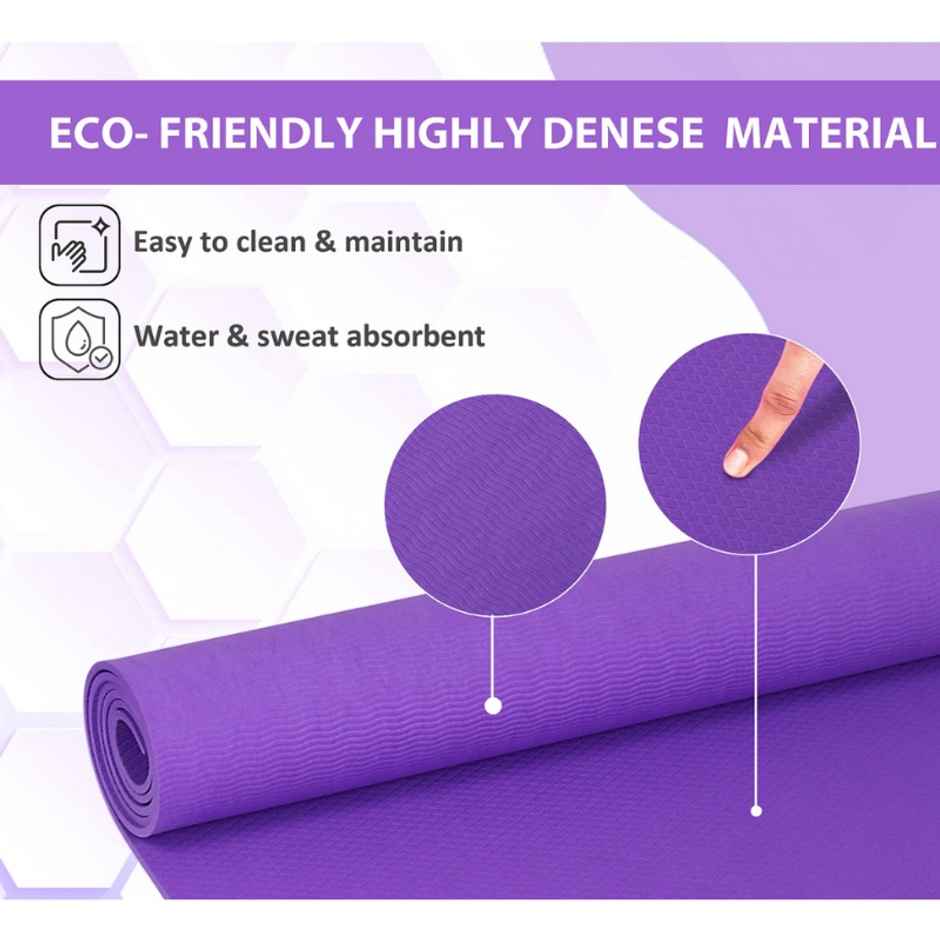 BAY6 Yogamat - 4 mm | With Strap | Purple