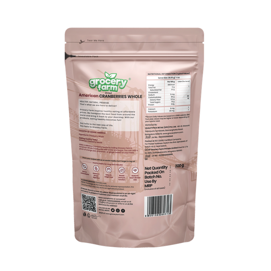 Grocery Farm Dried American Cranberries Whole