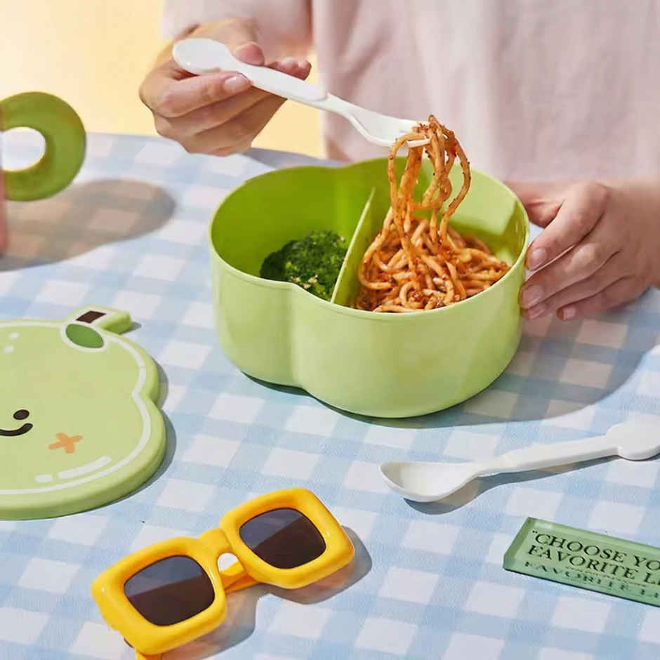 DesignLand Pear Shaped Kids Lunch Box | Green