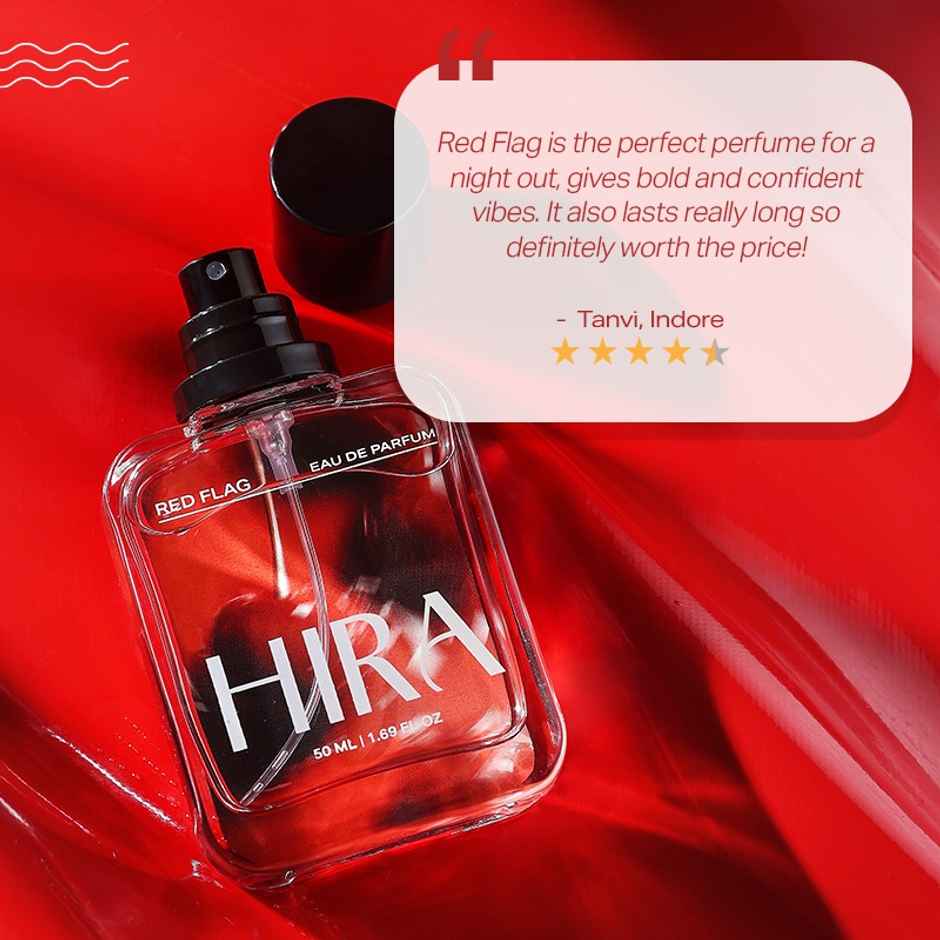 HIRA Red Flag Eau De Parfum For Women | Tuberose & Patchouli Notes