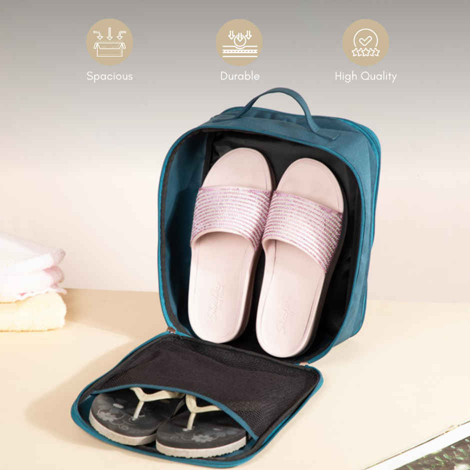 Nestasia Shoe Travel Bag Teal 9X12 Inch Waterproof