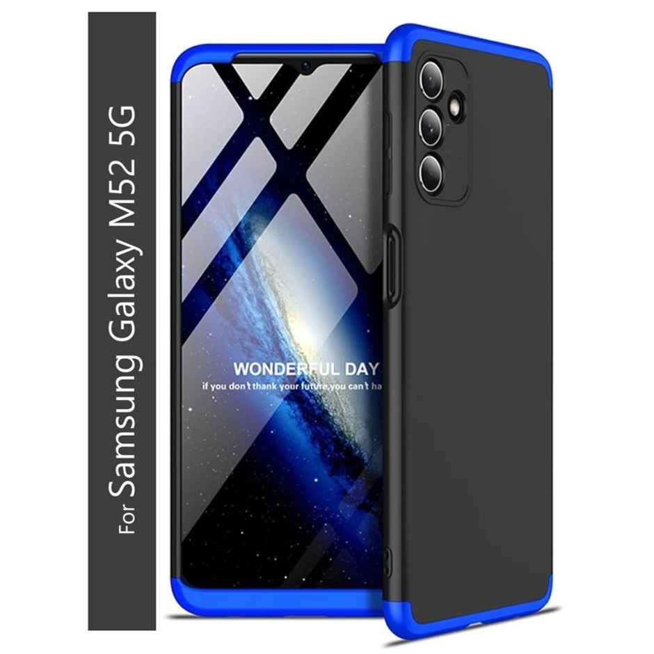 Kwine Case Samsung Galaxy M52 5G Back Cover - 360 Degree Case - Blue Color