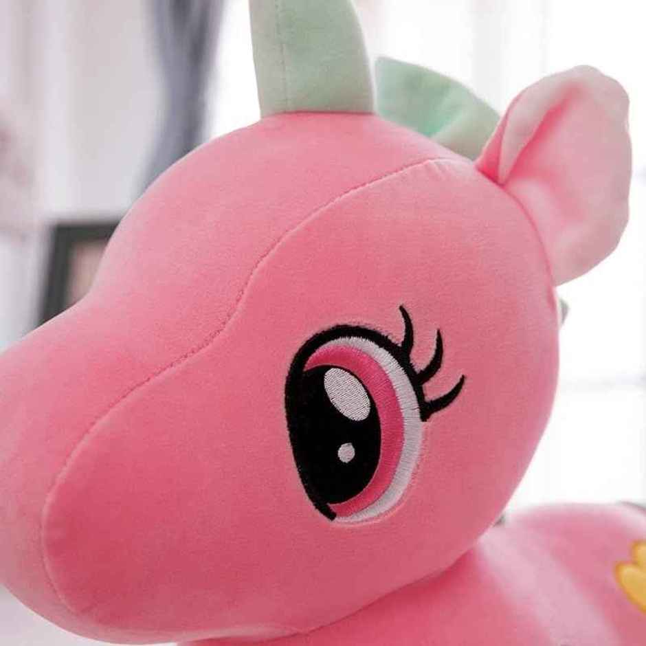 DearJoy Unicorn Plush Soft Toy - Pink, 25cm