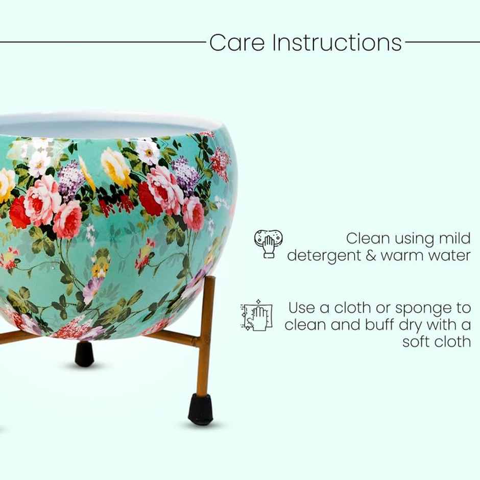 Peng Essentials Reva Home Decor Vase With Stand I Desktop, Bedroom Corner Table, Home Decor Centepc