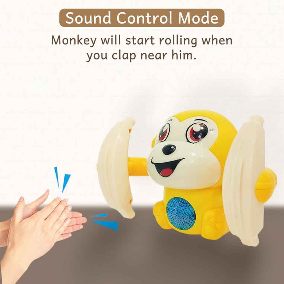 Fablue Dancing Monkey Musical Toy For Kids - Dancing Toy With Sound And Light Effects | Multicolor