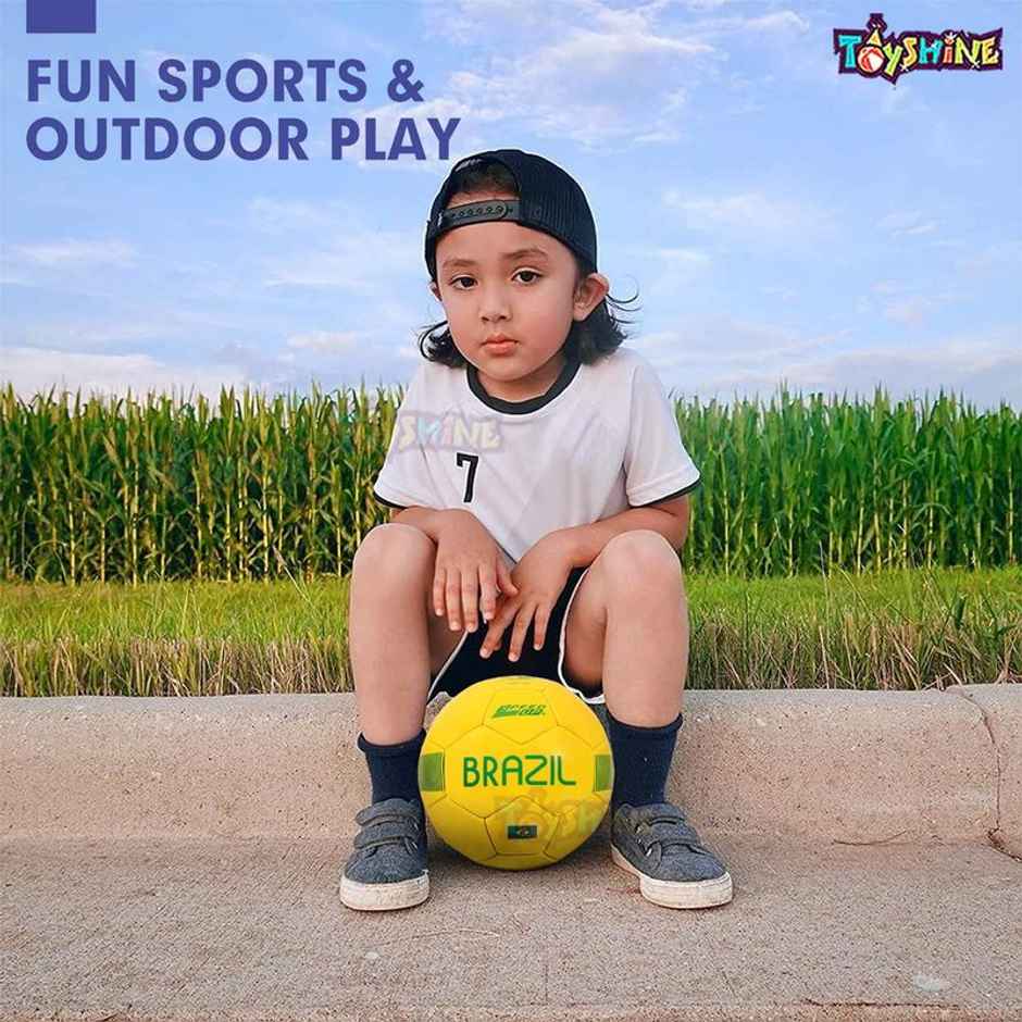 Toyshine 4 In 1 Football Combo Set Toy Gift For Kids 1 Football, 1 Pair Shin Guard, 1 Pump, 1 Bag