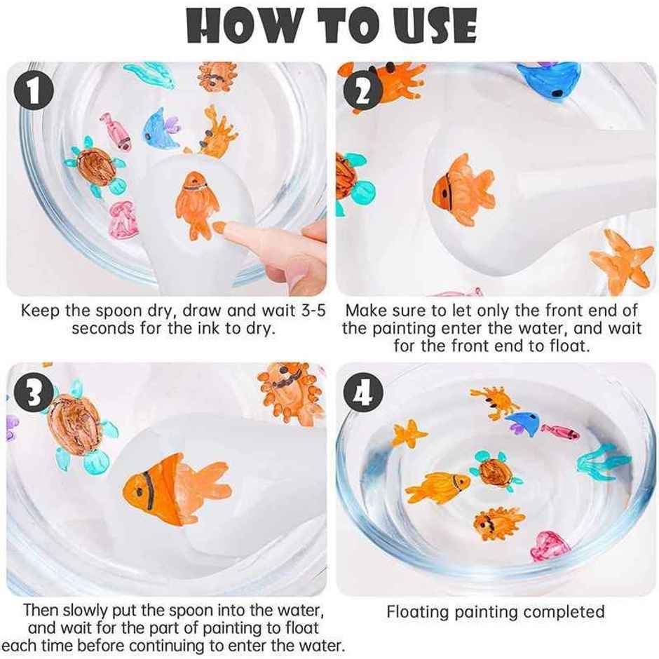 Toyshine Magic Doodle Making Water Erasable Markers Floating Ink Pen Set (Pack Of 8)
