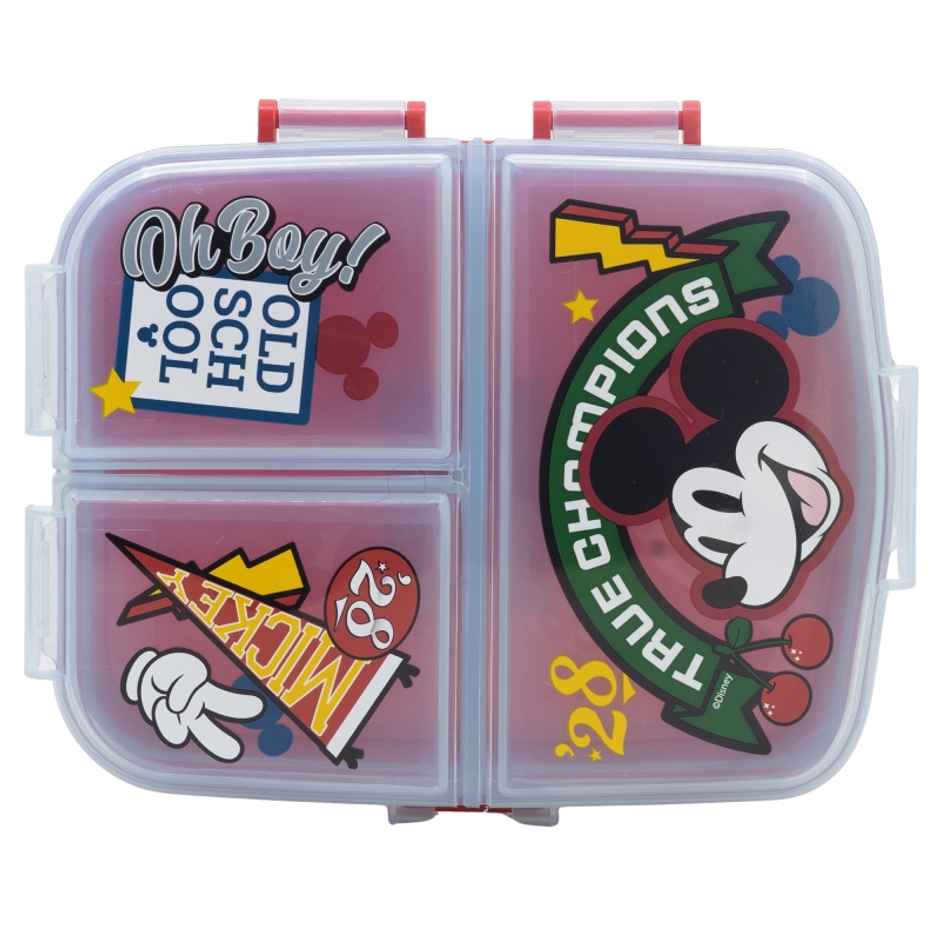 Striders Multi Compartment Rectangular Sandwich Box Mickey True Champions | XL