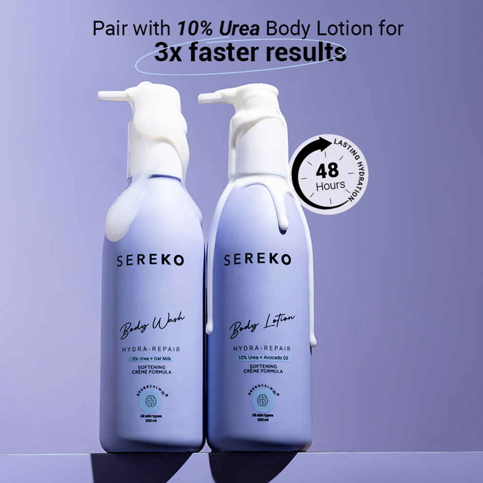 SEREKO Body Wash with Olive Oil & Oat Milk | No Acne, Moisturising, Brightening | Paraben & Sulphate Free