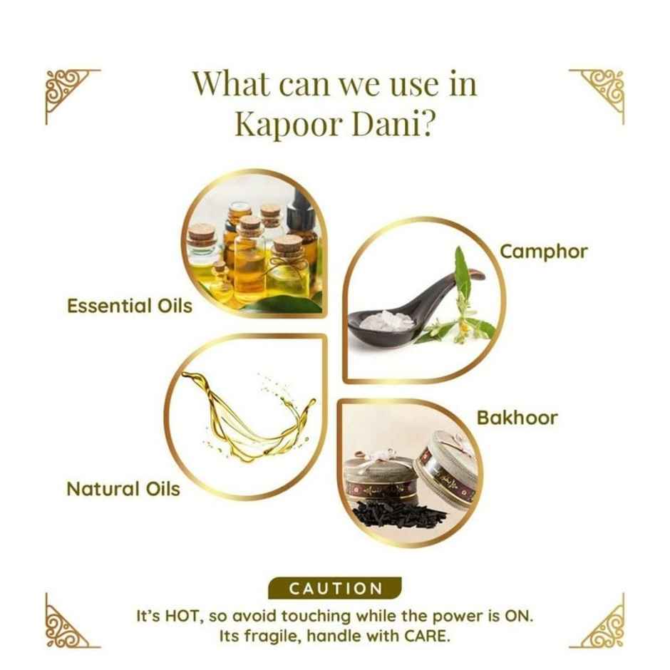 DesiDiya Ceramic Camphor Diffuser Set with Night Lamp (2W) Design 2