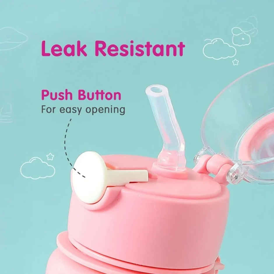 Fablue Unicorn Sipper Kids Bottle | Light Pink