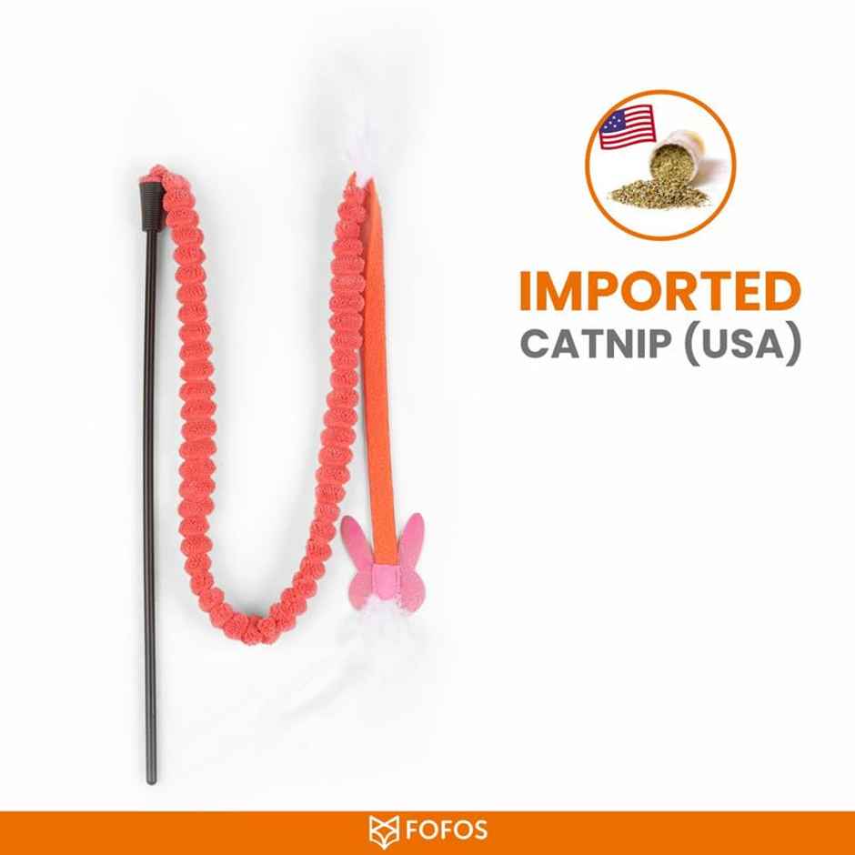 FOFOS Teaser Cat Toy - Assorted Colours | US Grade Catnip Toy | Cat Toys For Big Cats and Kittens