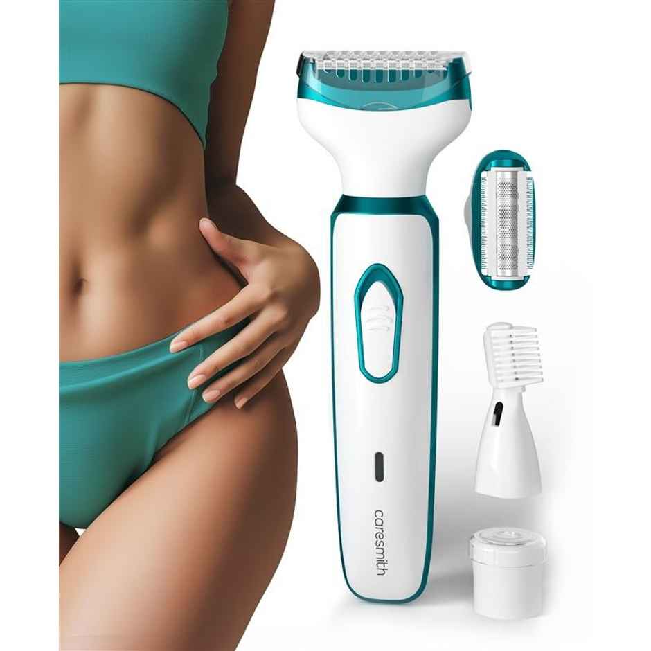 Caresmith Bloom 4 In 1 Face & Body Hair Trimmer For Women | Hair Removal Machine | Glossy White