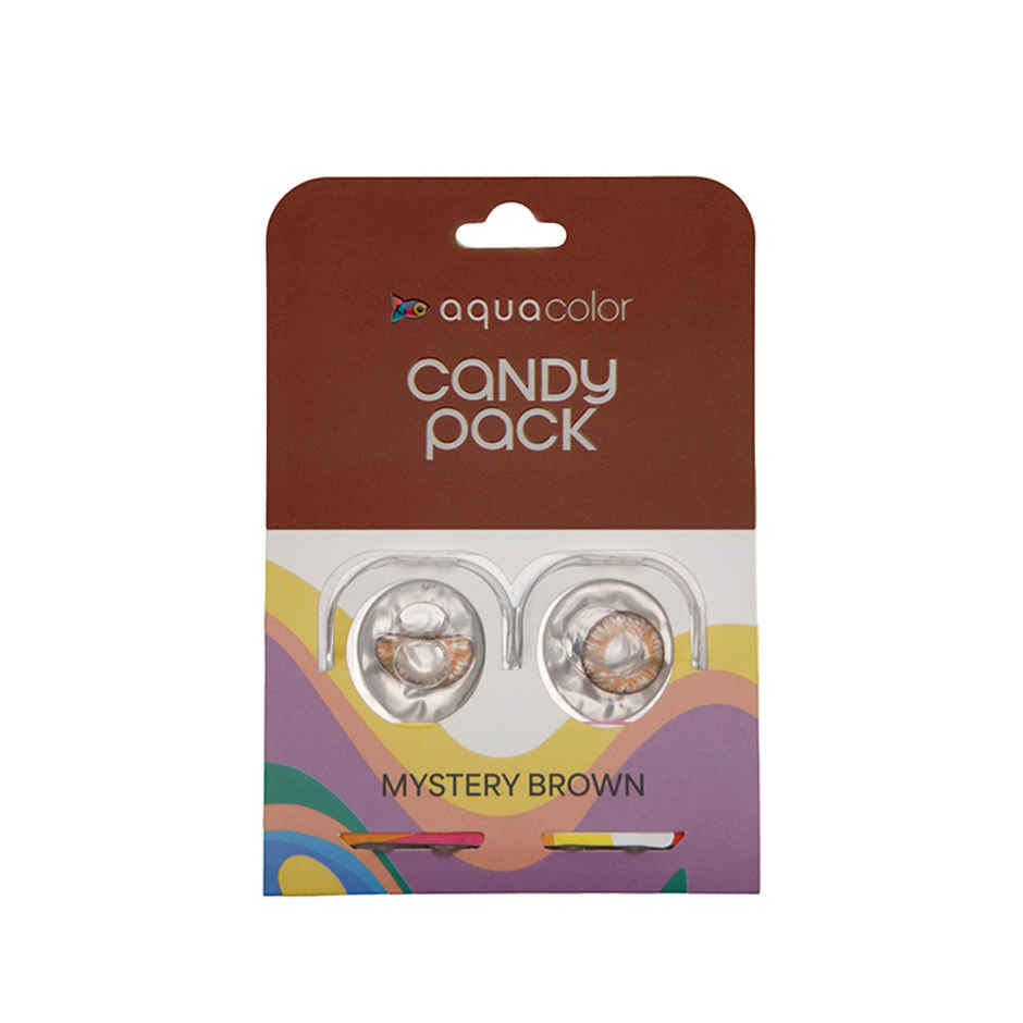 Aquacolor Candy Pack with Zero Power Daily Disposable Lens Mystery Brown