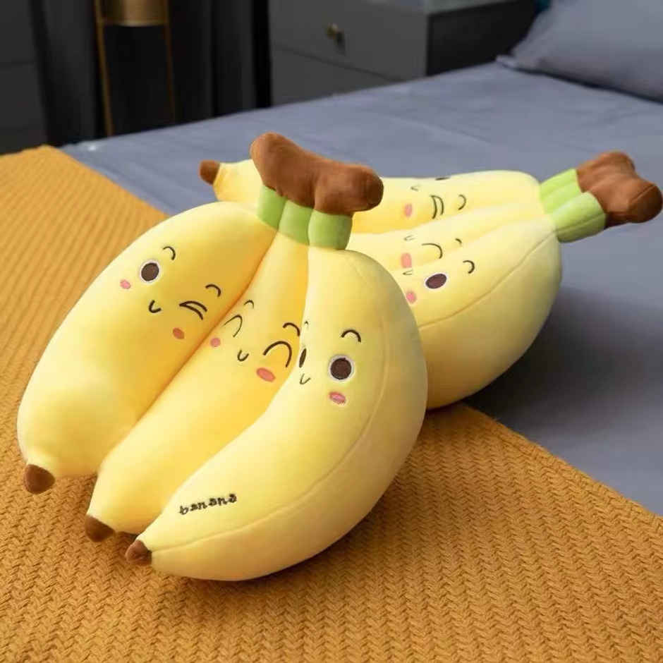 Babique Banana Bunch Pillow Soft Toy for Kids - Huggable Plush Doll, Room Decoration