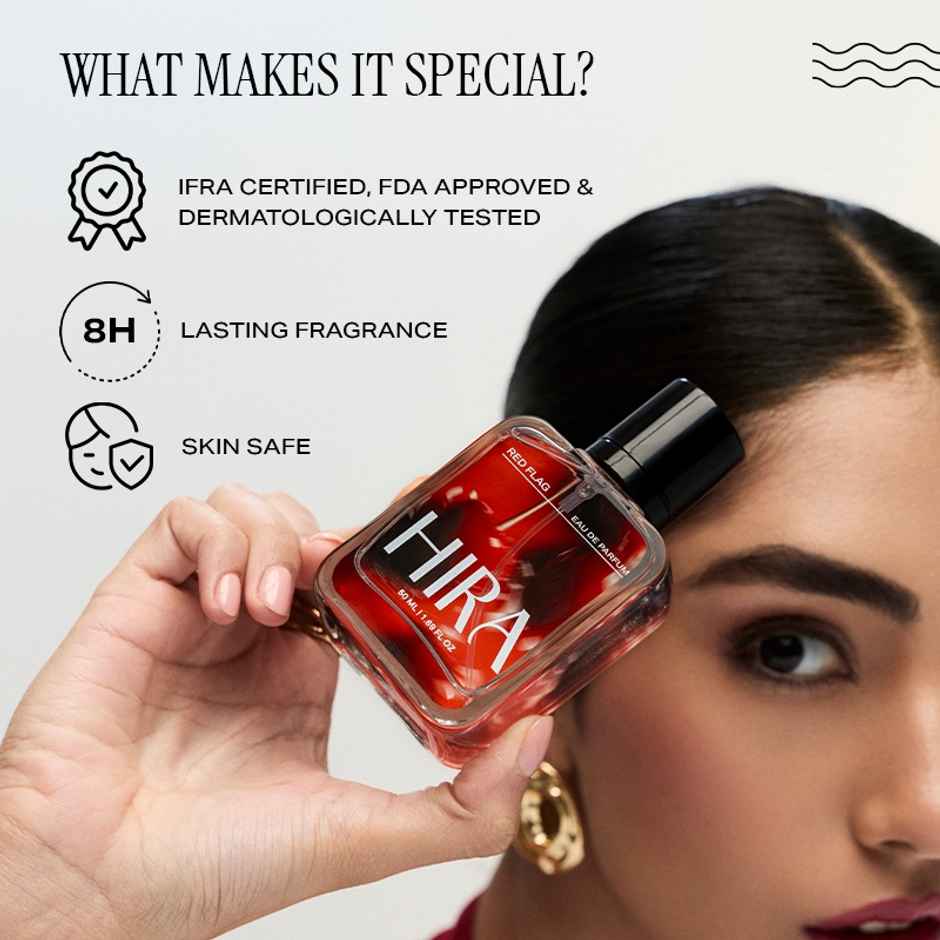 HIRA Red Flag Eau De Parfum For Women | Tuberose & Patchouli Notes