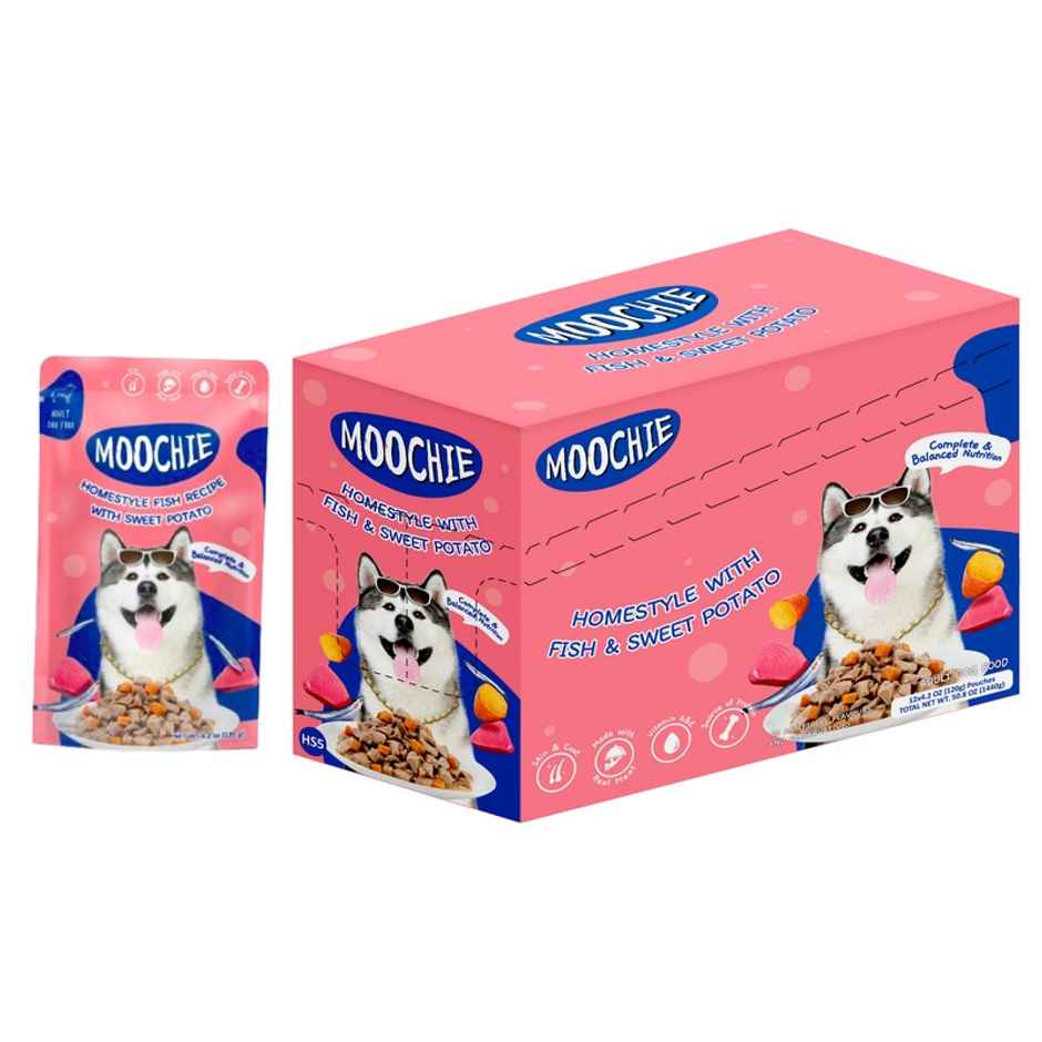 Moochie Dog Wet Gravy FOOD Homestyle With Fish And Sweet Potato