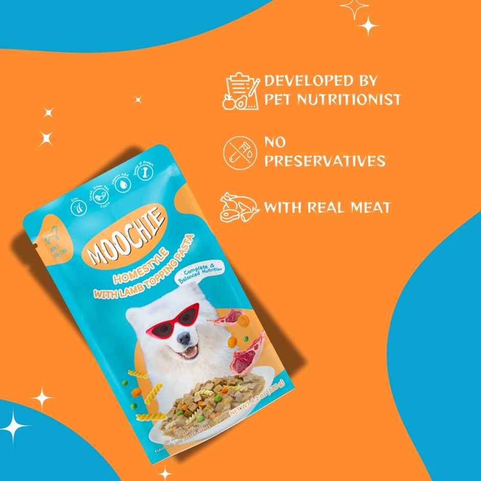 Moochie Dog Wet Gravy FOOD Homestyle With Lamb And Pasta