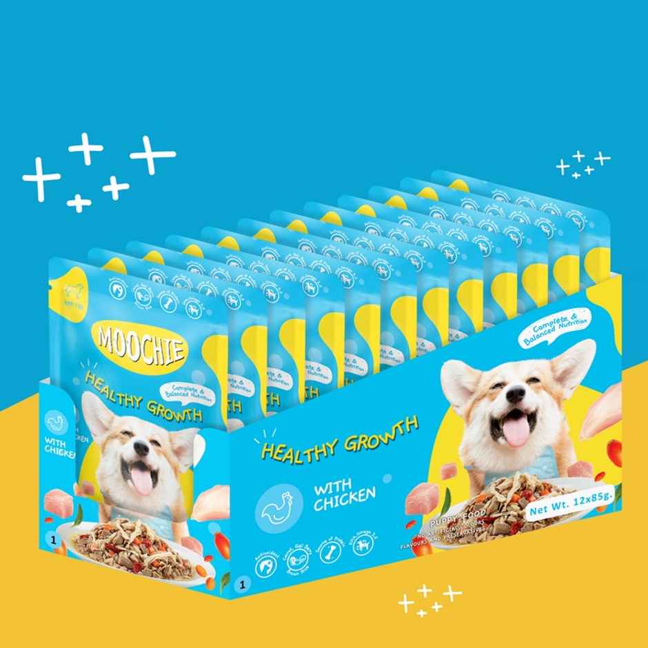 Moochie Dog Wet Food - Healthy Growth - Casserole With Chicken Gravy