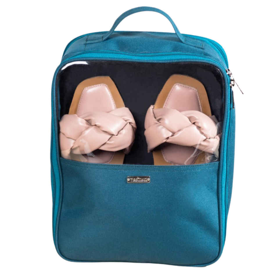 Nestasia Shoe Travel Bag Teal 9X12 Inch Waterproof