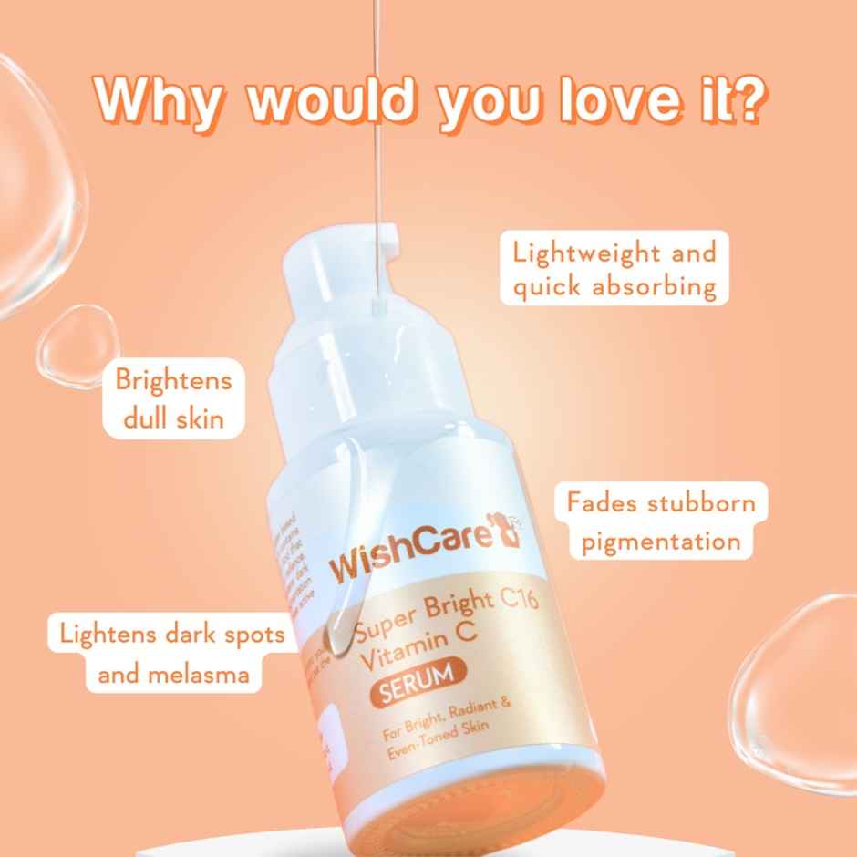 Wishcare Super Bright C16 Vitamin C Face Serum - For Pigmentation | Dark Spots