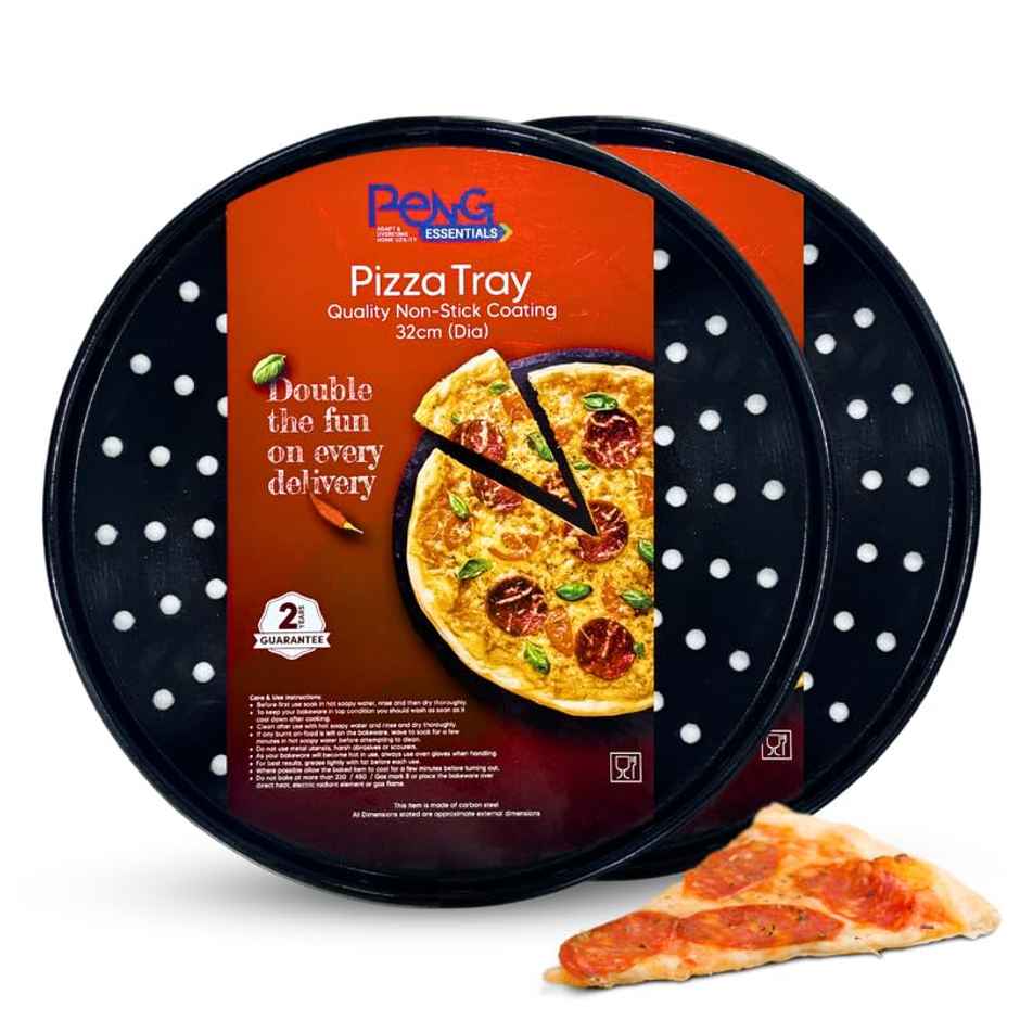 Peng Essentials Sabichi Carbon Steel Pizza Crisper Tray|Non-Stick, Durable And Solid To Use|Stain,
