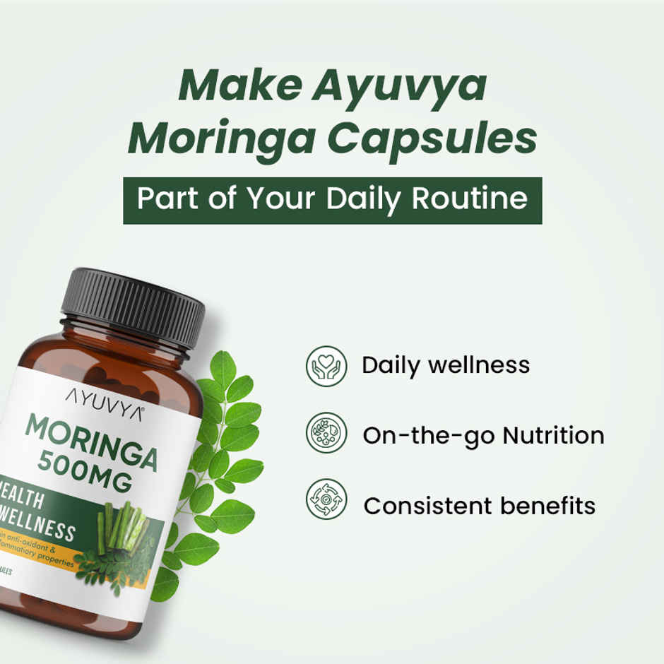 Ayuvya Moringa Capsules for Health & Wellness