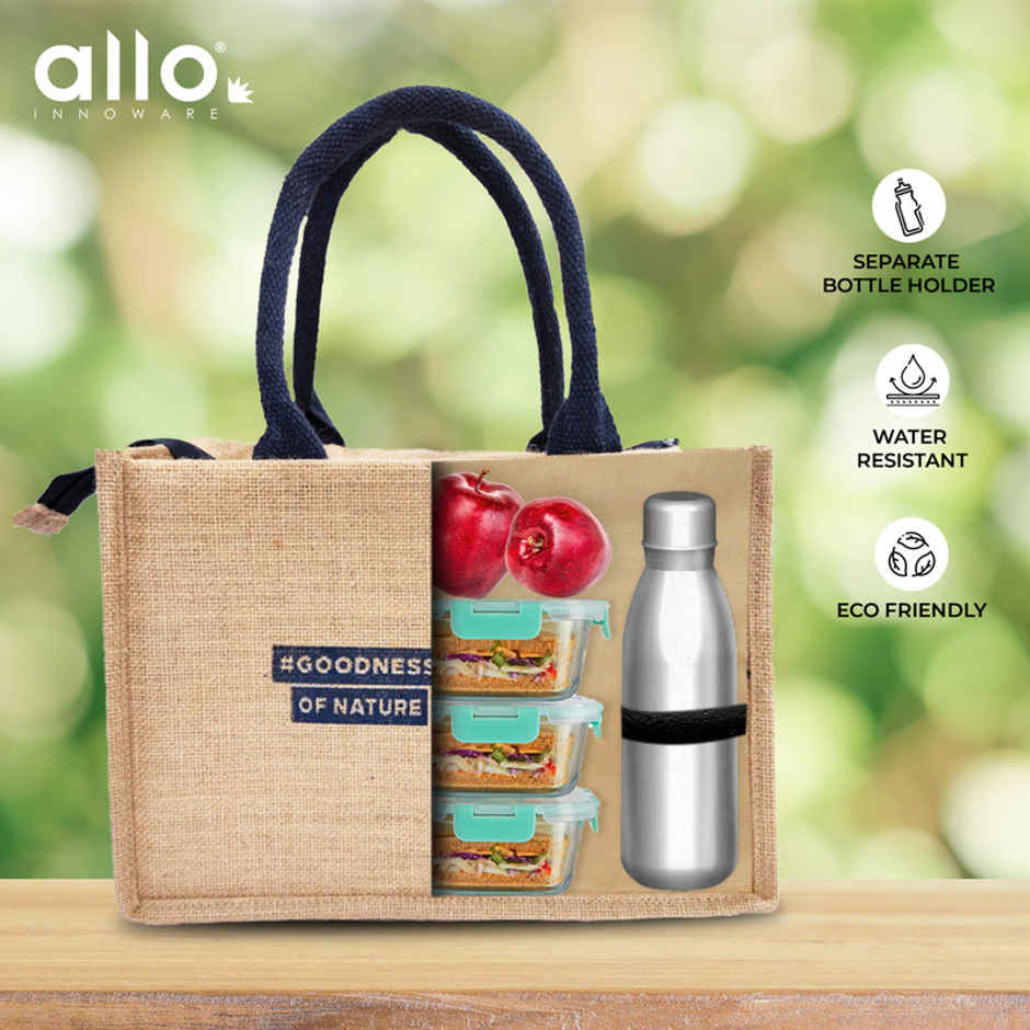 Allo Insulated Jute Lunch Bag | 9L