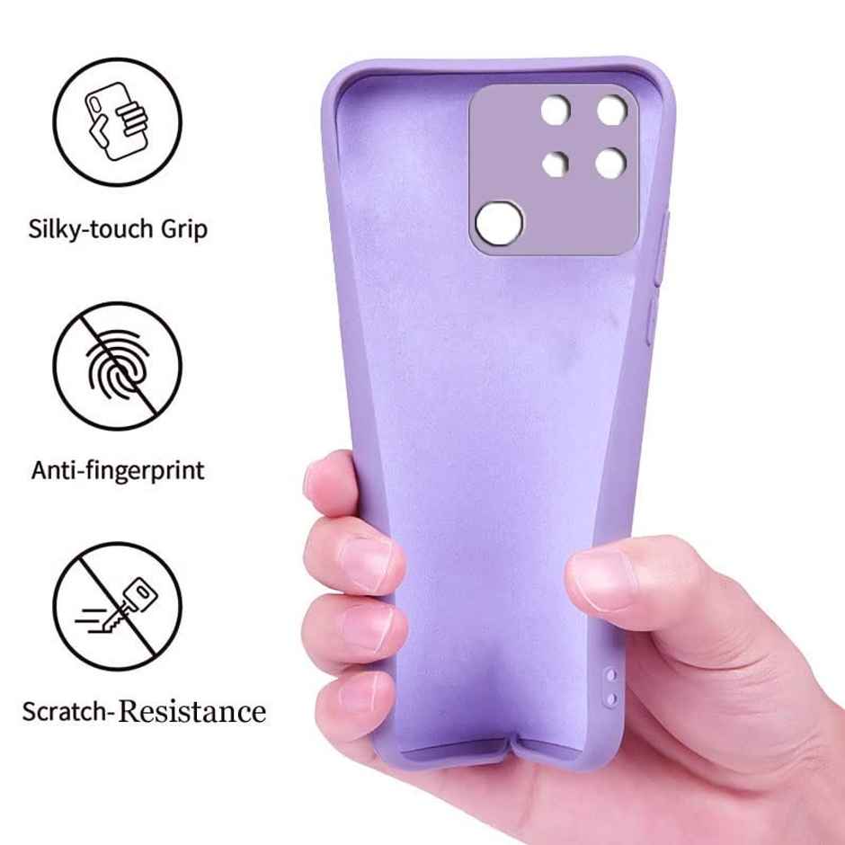 Artistque Case For Realme Narzo 50A Back Cover - Plain Liquid Silicone Cover