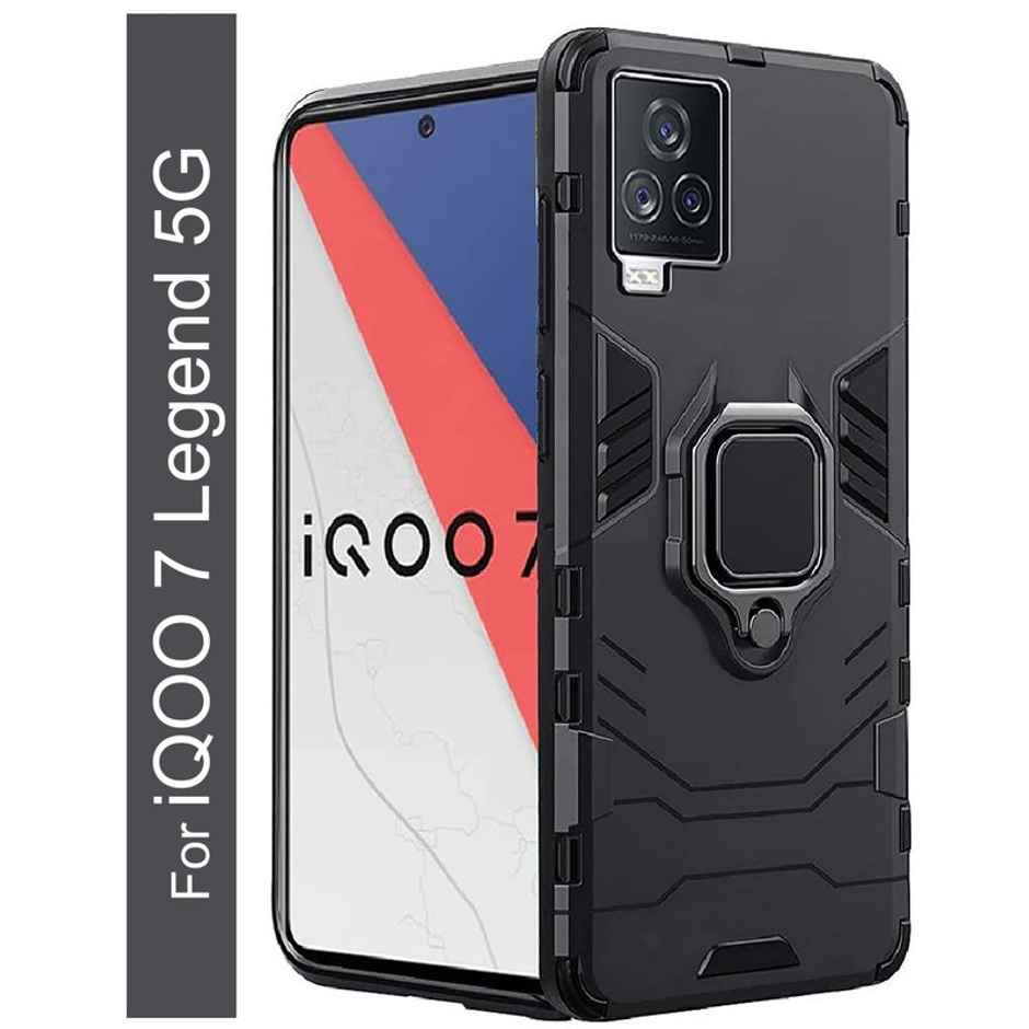 Kwine Case iQOO 7 Legend 5G Back Cover - Ring Holder Stand Case
