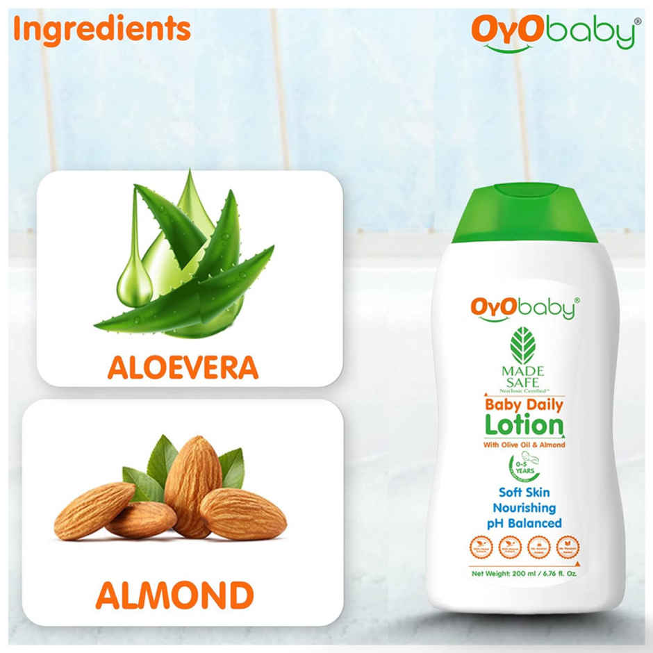 Oyo Baby Combo Moisturizing Natural Lotion & Natural Dusting Baby Powder For New Born