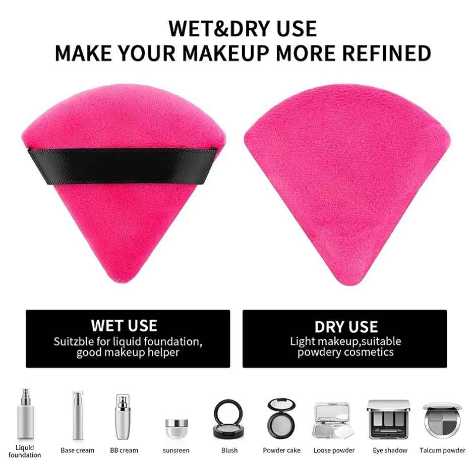 Beautiliss Triangle Pizza Powder Puff & Makeup Blender Sponge