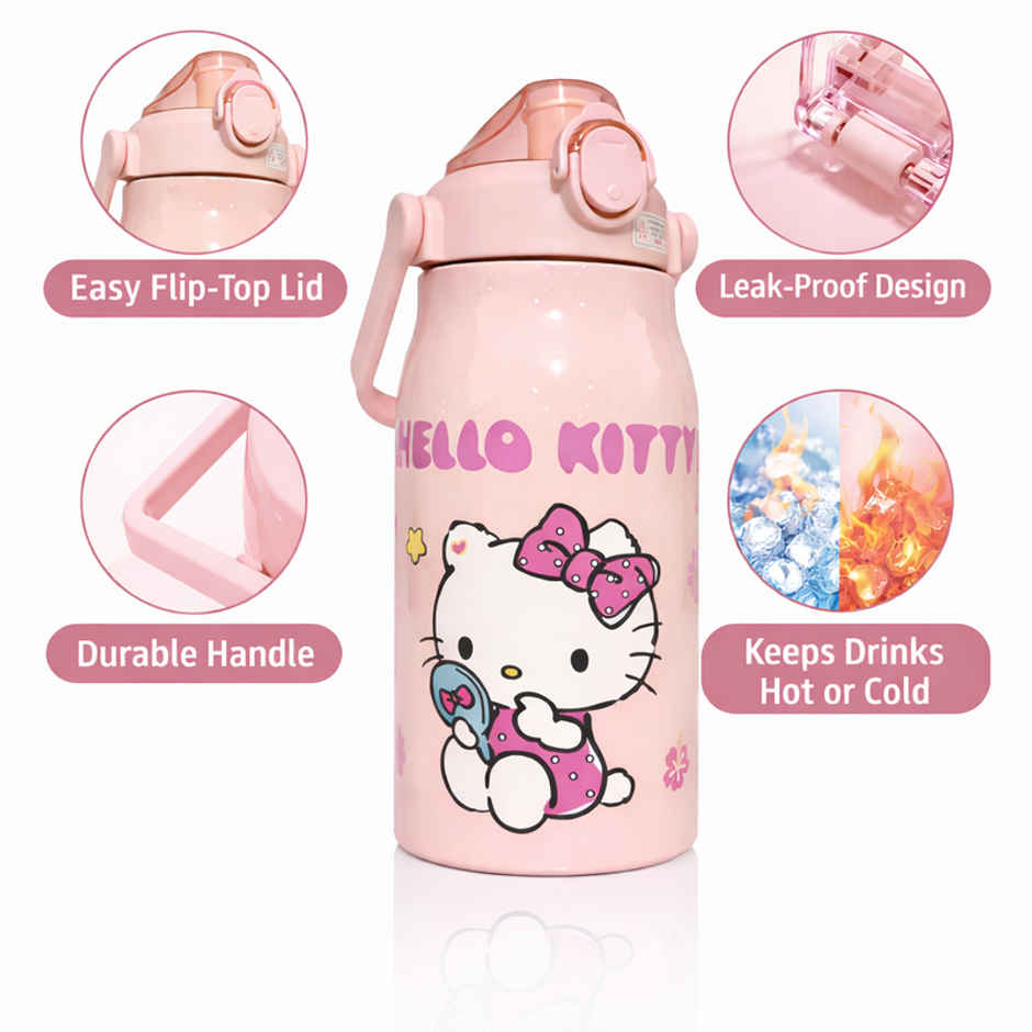 DesignLand Hello Kitty Water Bottle | Pink | 600 ml