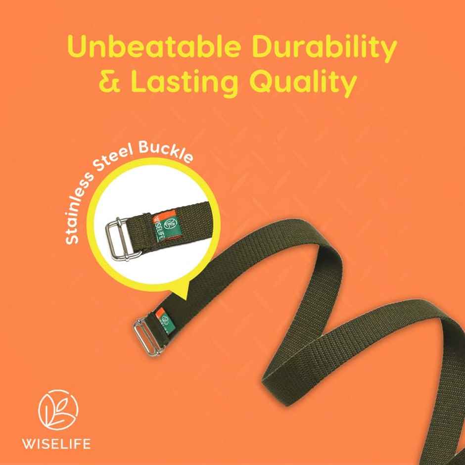 Wiselife 8ft Yoga Belt- Green