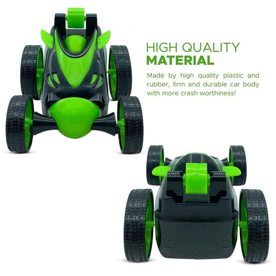 Fablue Remote Control Small Stunt Car | 360 Degree Rotating Toy | Assorted Colors & Designs