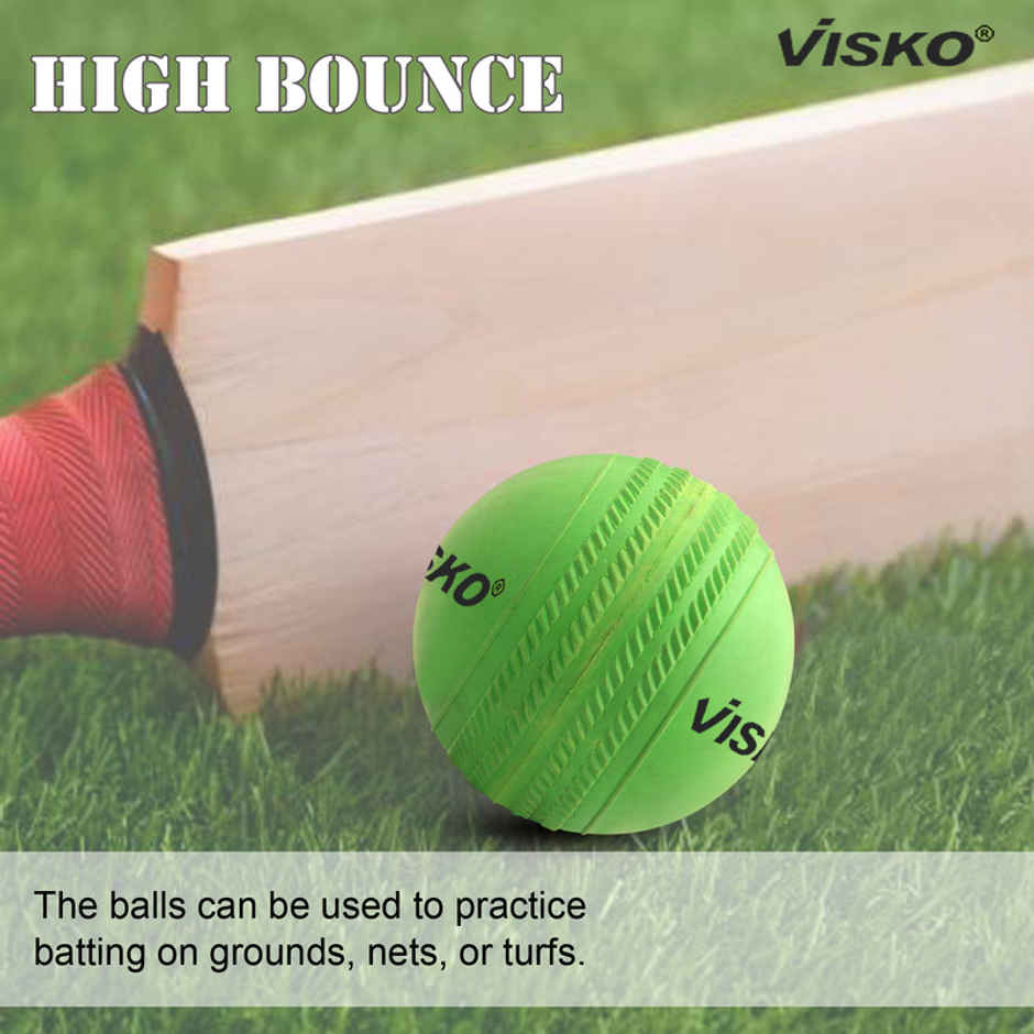 Visko MOI0029 Cricket Rubber Ball | Blue, Green & Orange
