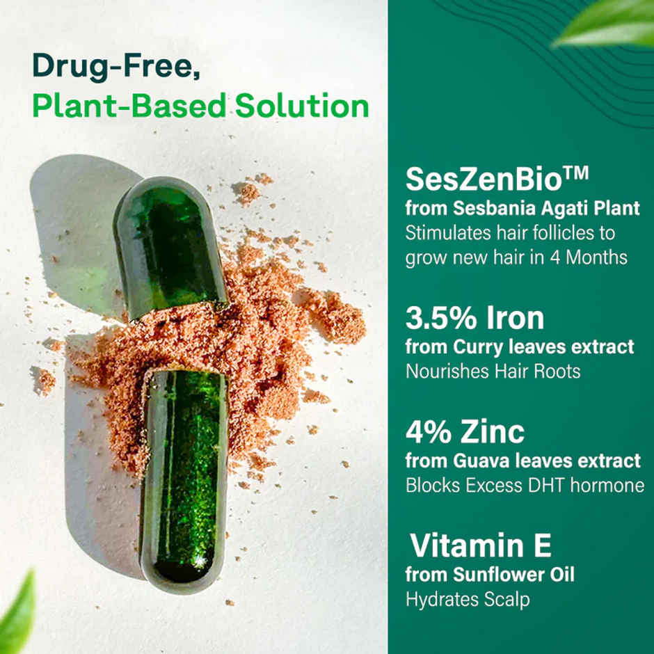 Oziva Hair Vitamins with Biotin, Iron and DHT Blocker for Hair Growth and Hairfall Control