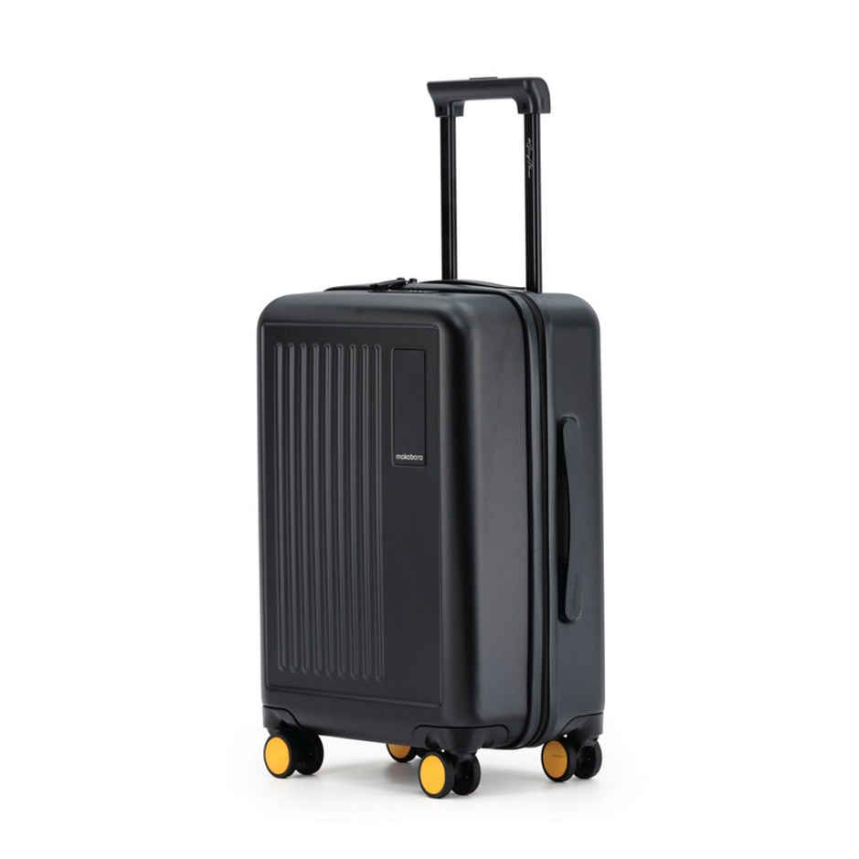 Mokobara Textured Polycarbonate 40 L Telescopic Hard Luggage Trolley Bag | Black - 54 cm