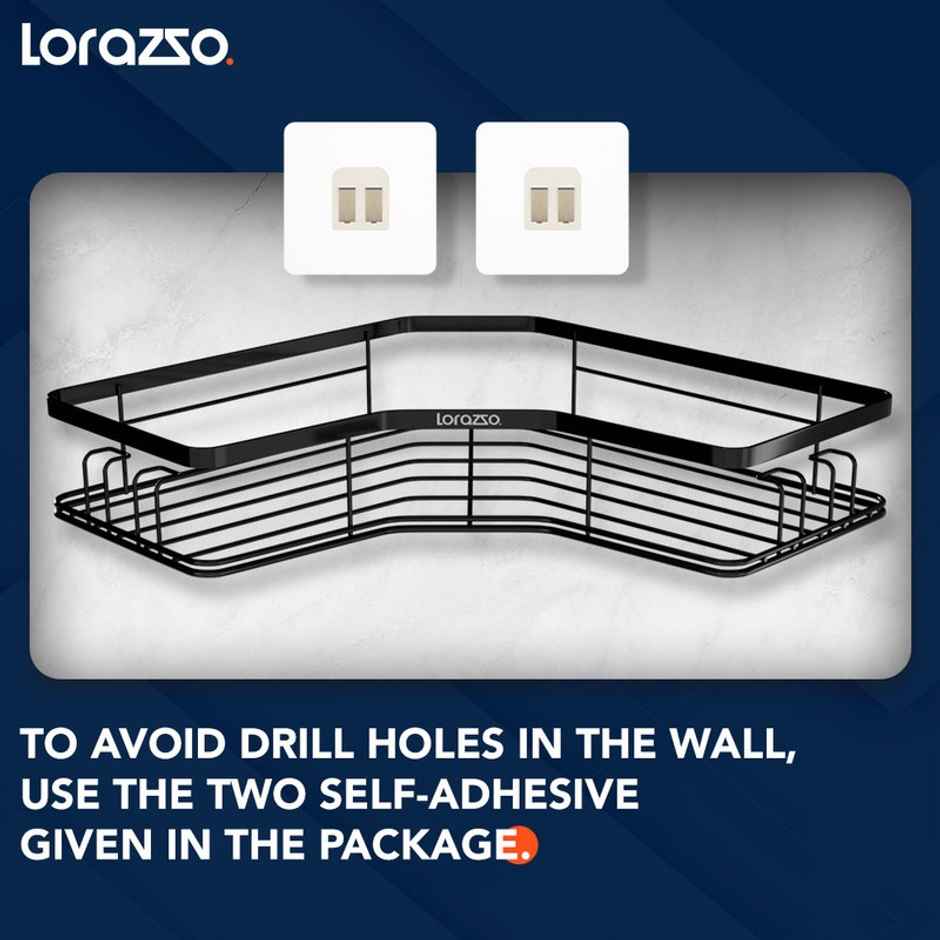 Lorazzo Premium Bathroom Corner Shelves- Self Adhesive Without Drill