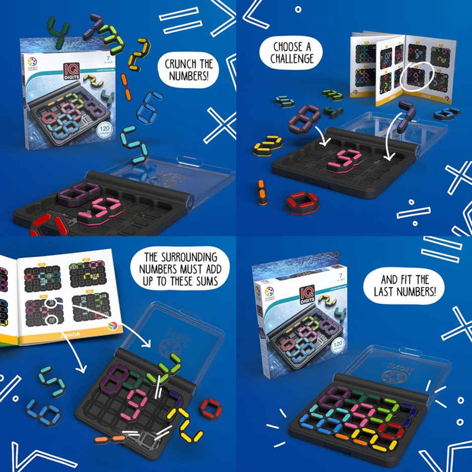 Fablue Iq Digits Math Dedication Educational Toy For Kids - Easy Portable Educational Board Game