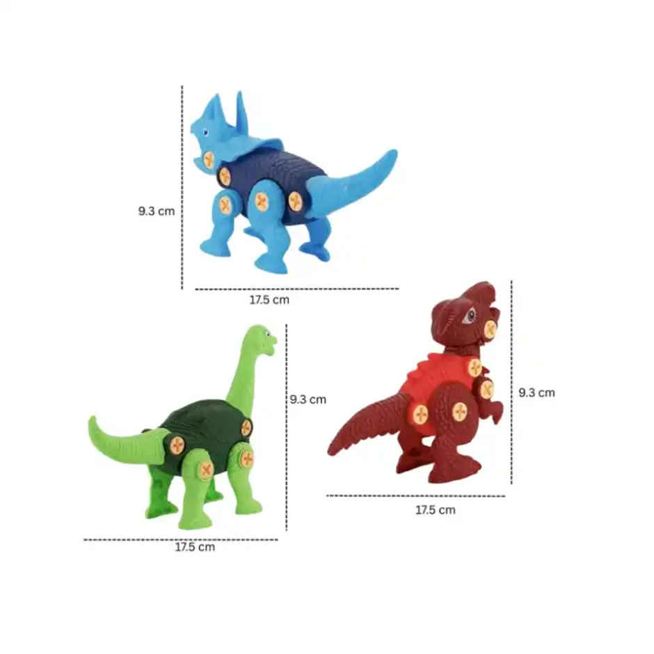Fablue Dinosaur Building Blocks Toy for Kids - Dinosaurs with Screw driver Educational Toy