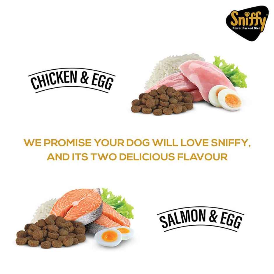 Sniffy Adult Dry Dog Food | Chicken - Egg | High Protein | Gluten Free | All Breeds