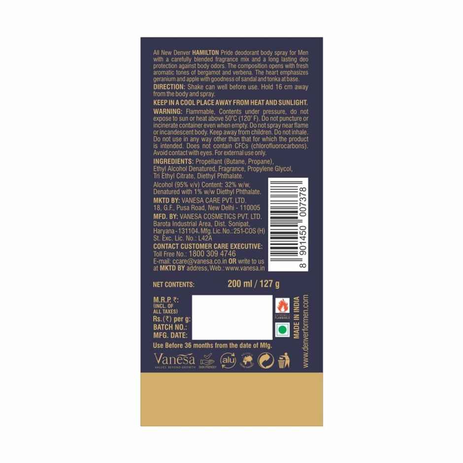 Denver - Pride Deo Deodorant Spray - For Men