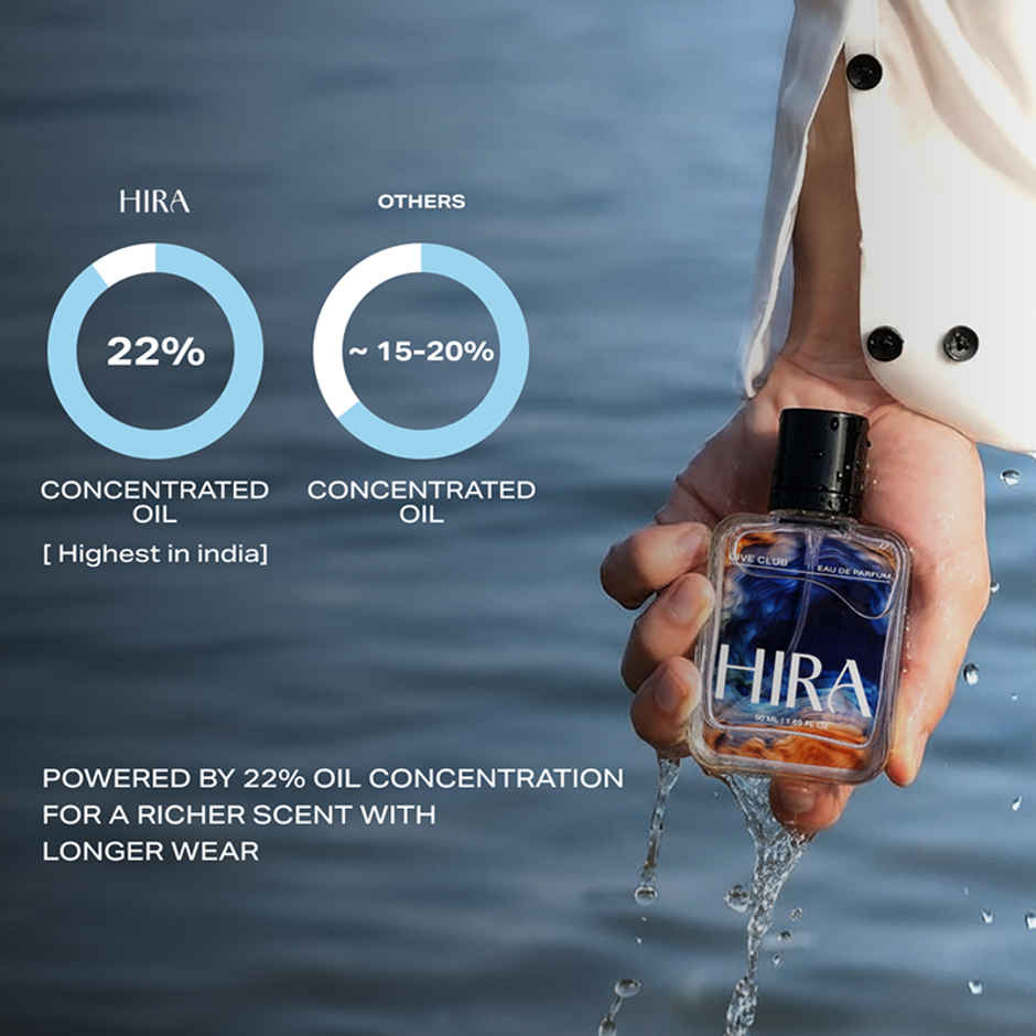 HIRA Men's Dive Club Eau De Parfum | Woody, Musky & Spicy Notes | Long Lasting Gift for Him