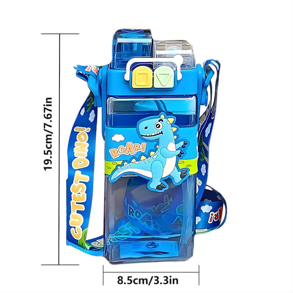 DesignLand Double Mouthed Dino Water Bottle | Blue